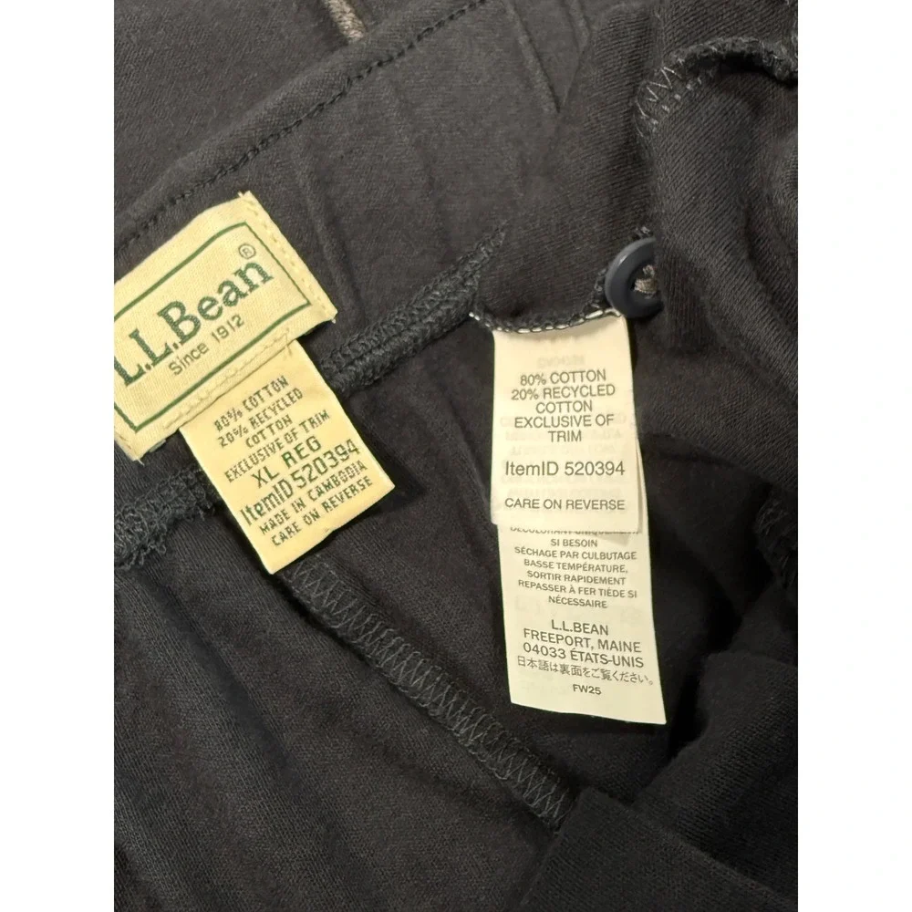 L.L.Bean Pajama Set Men XL Traditional Fit Navy Blue Button-Down EUC